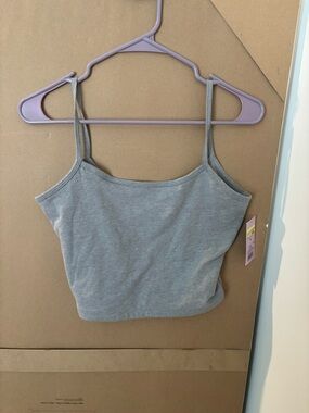 Target Gray Spaghetti Strap Crop Cami